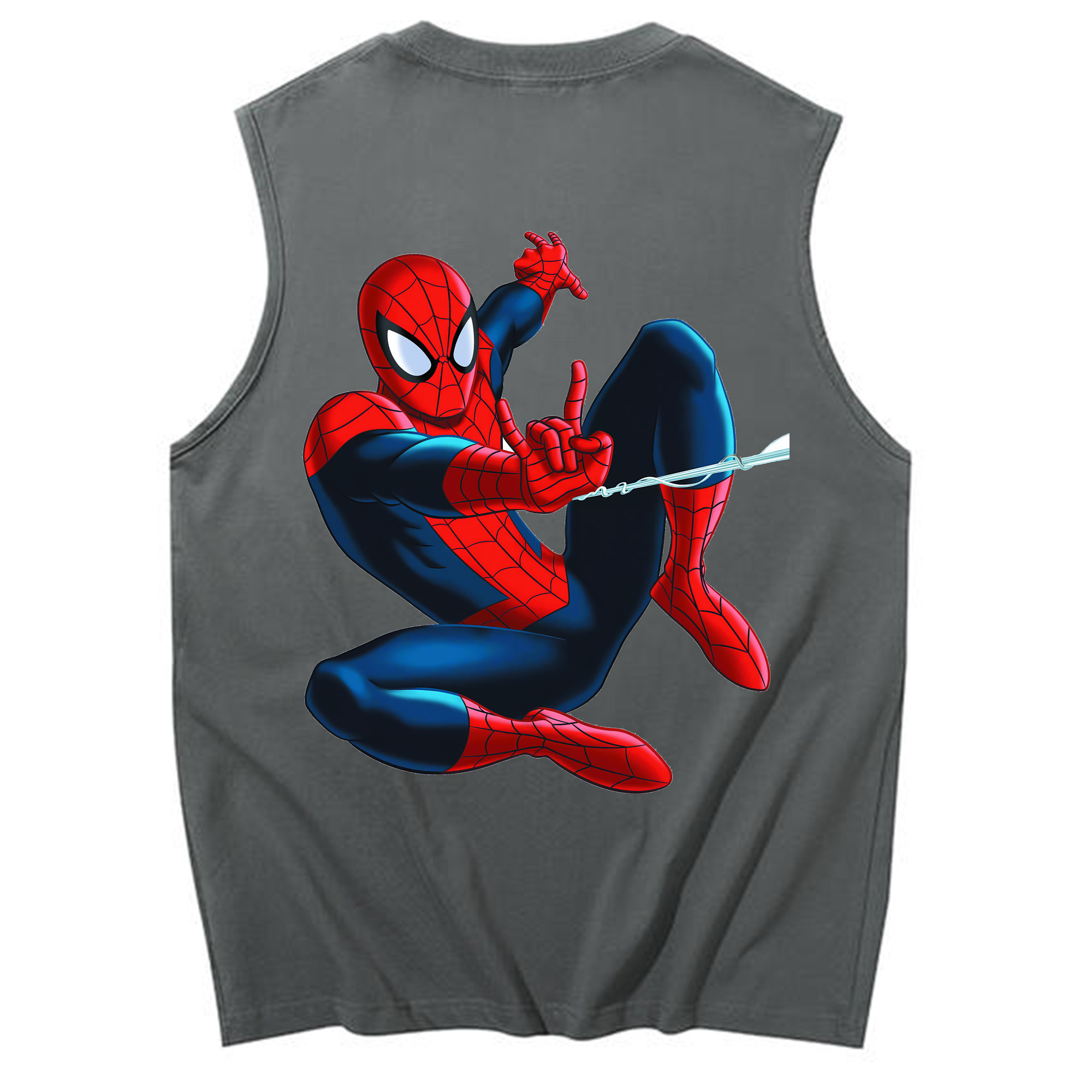 （画像用） Spider Man スパイダーマン コットン100％タンクトップ（背面プリント）